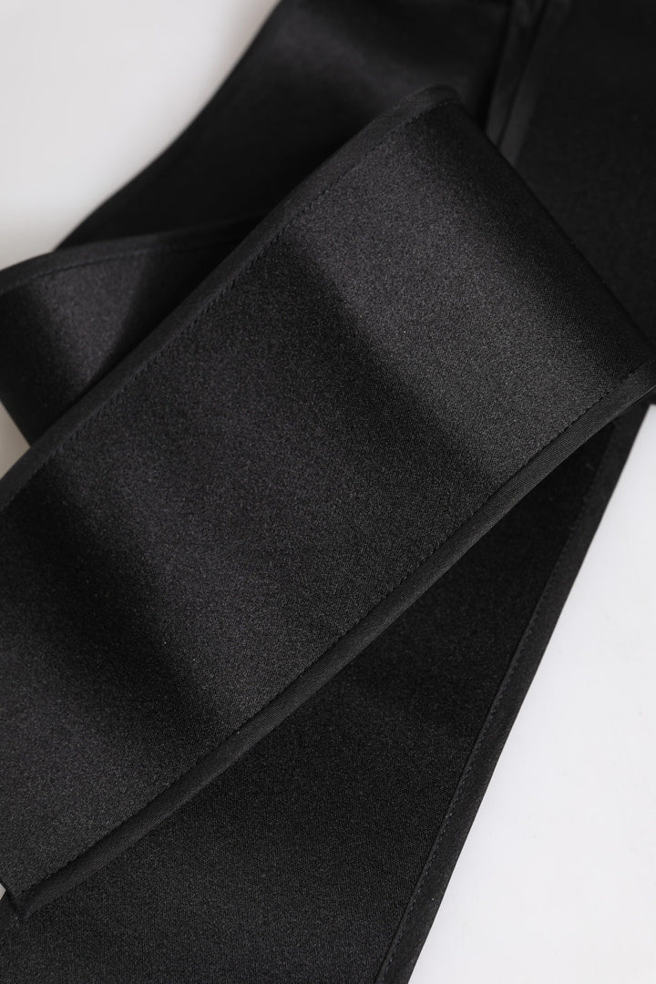 Women’s Dolce &amp; Gabbana Black Satin Wide Waist Belt