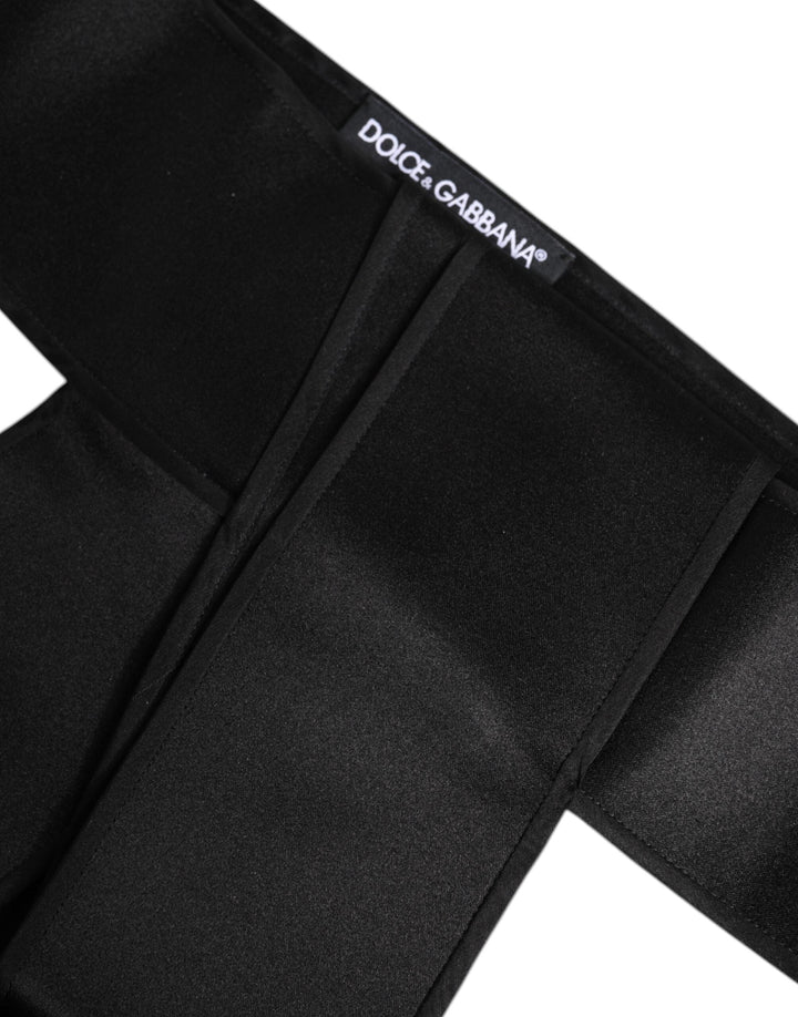 Women’s Dolce &amp; Gabbana Black Satin Wide Waist Belt