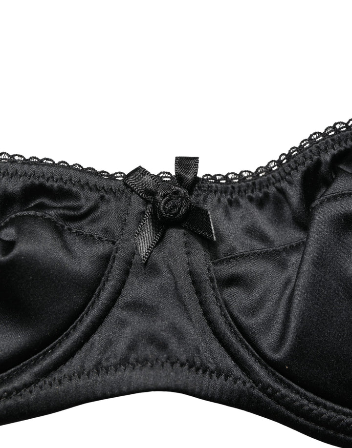 Women’s Dolce &amp; Gabbana Black Semi-pad Underwire Balconette Bra Underwear