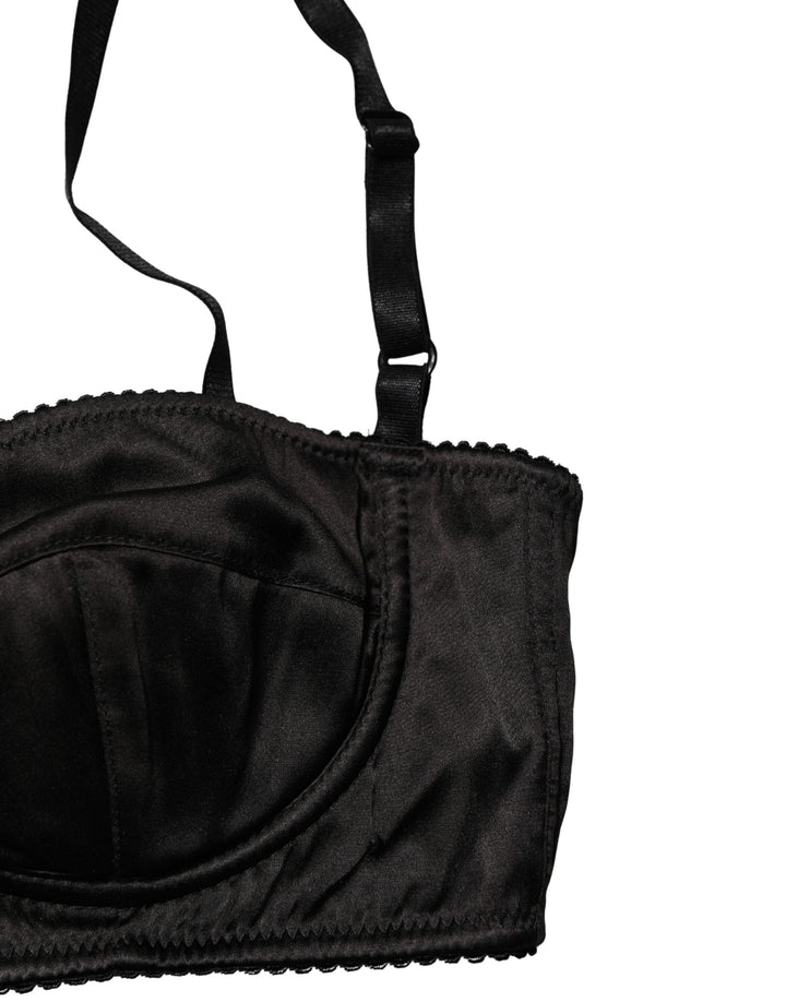 Women’s Dolce &amp; Gabbana Black Semi-pad Underwire Balconette Bra Underwear