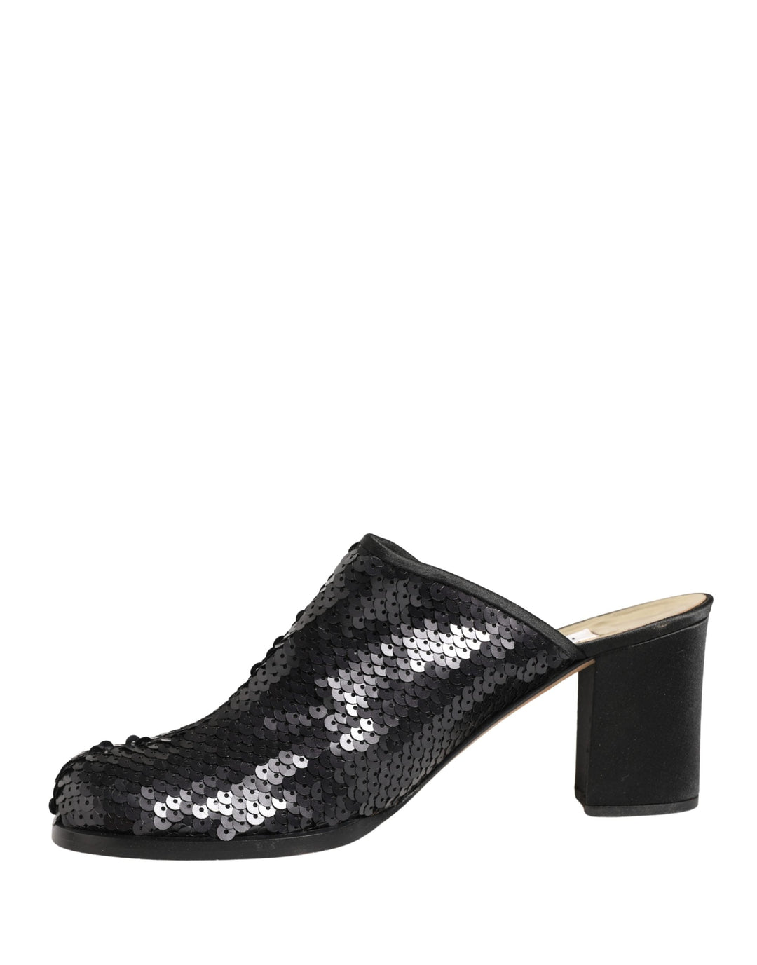 Women’s Dolce &amp; Gabbana Black Sequined Mules Shoes
