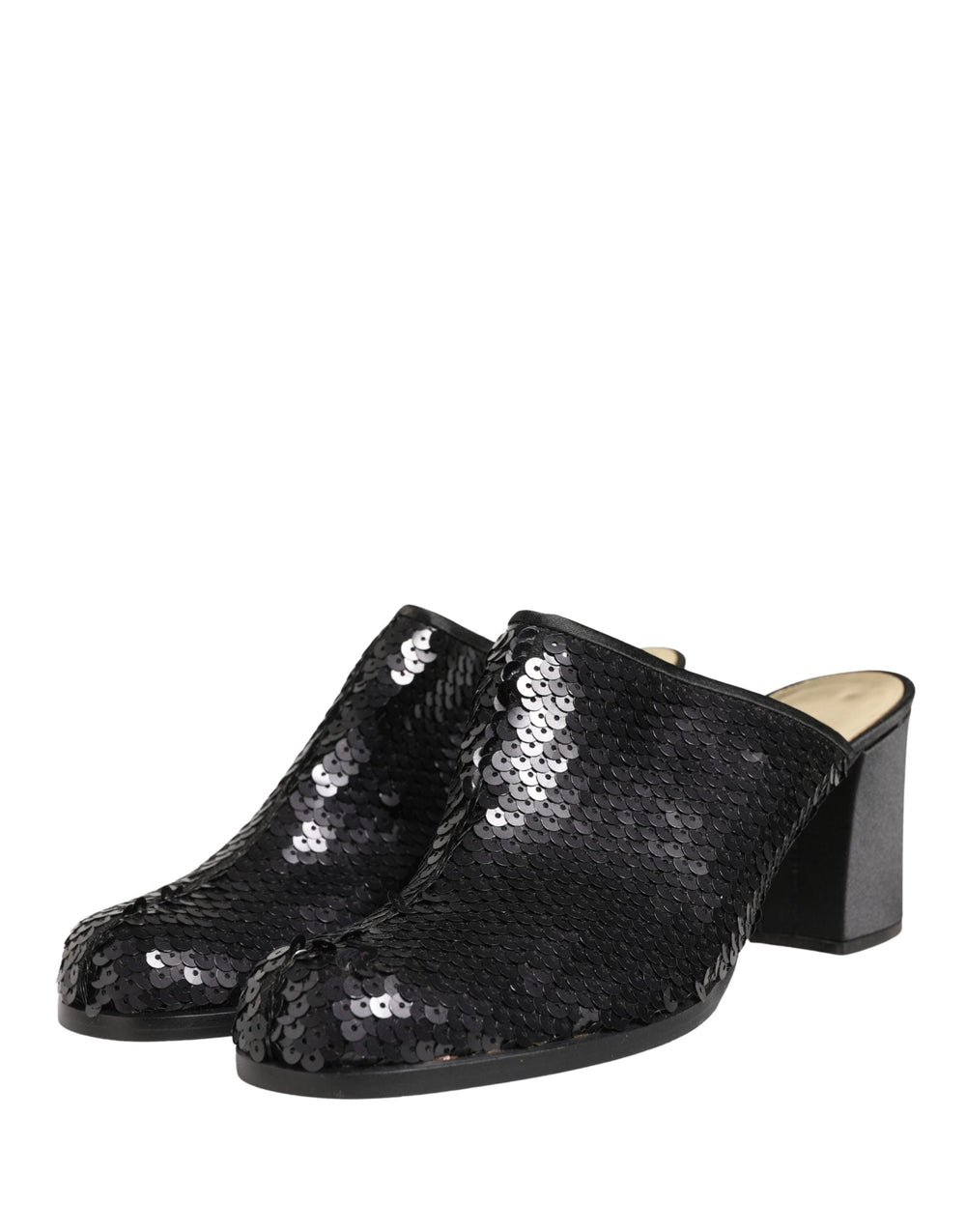 Women’s Dolce & Gabbana Black Sequined Mules Shoes