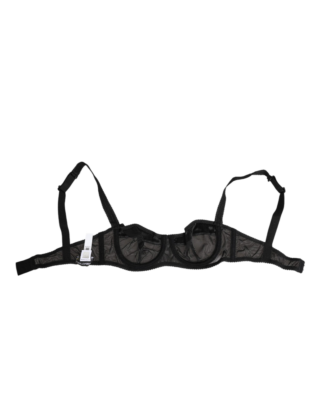 Women’s Dolce &amp; Gabbana Black Sheer Mesh Underwire Bra Underwear