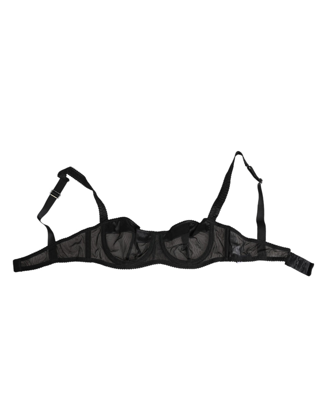 Women’s Dolce &amp; Gabbana Black Sheer Mesh Underwire Bra Underwear