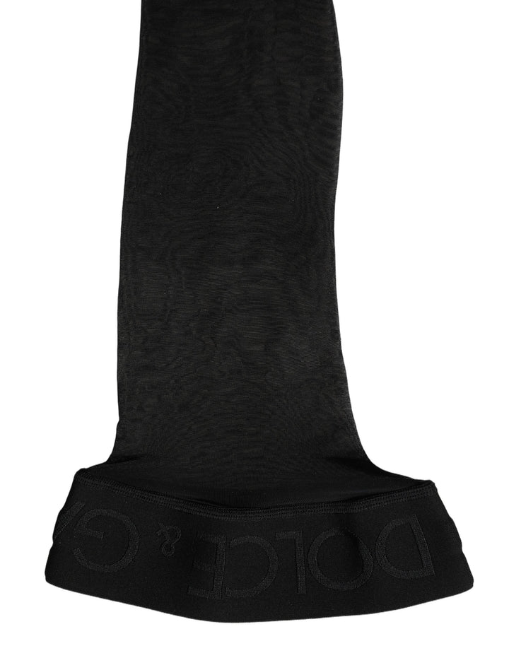 Women’s Dolce &amp; Gabbana Black Sheer Nylon Thigh High Stockings Socks