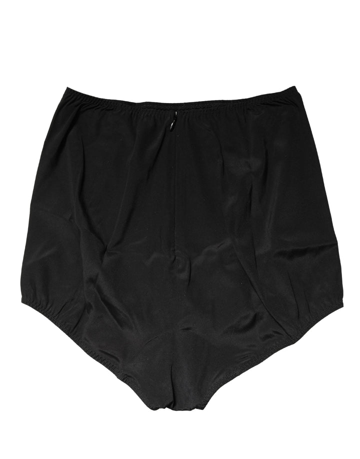Women’s Dolce &amp; Gabbana Black Silk Blend High Waist Girdle Panty Underwear