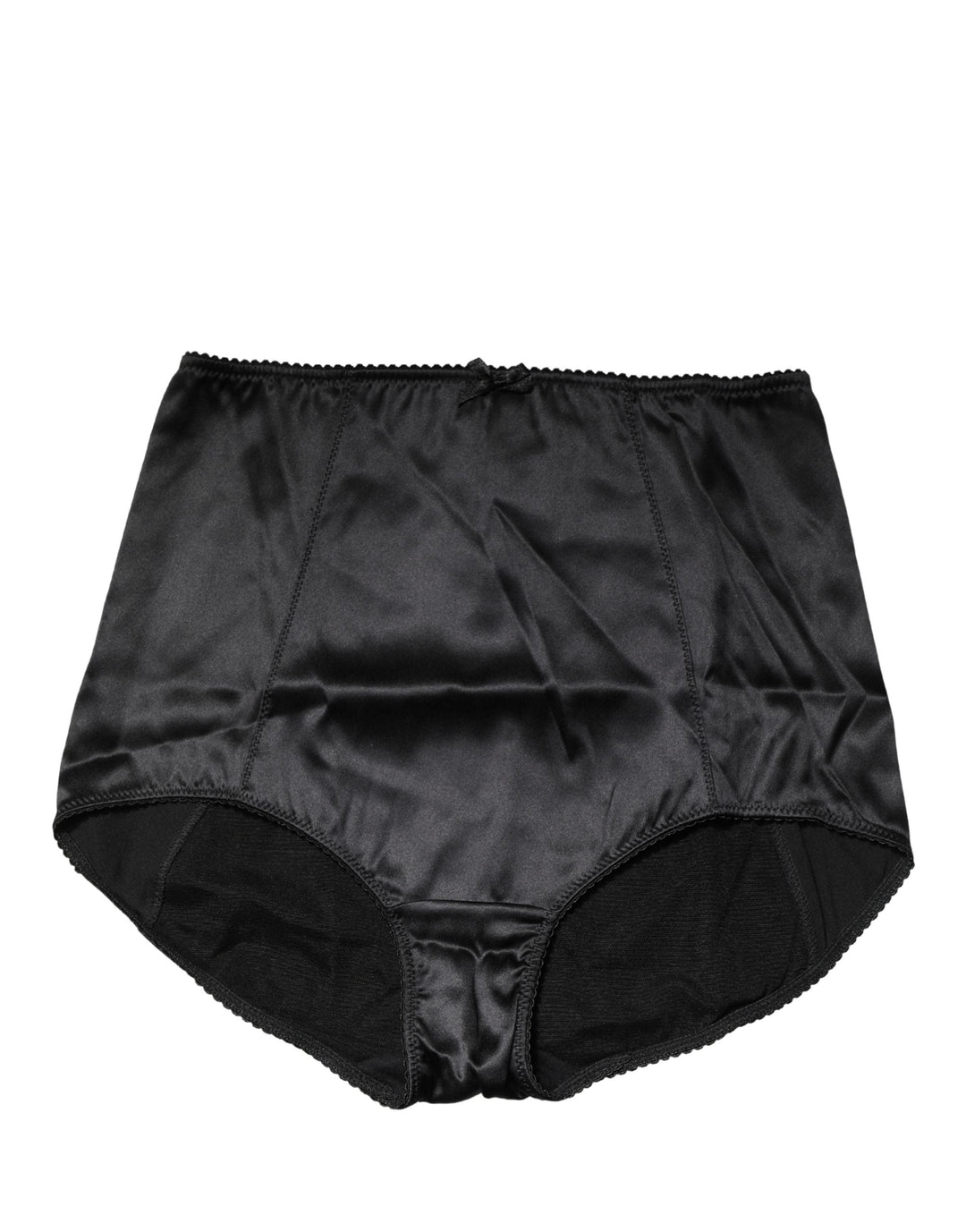 Dolce &amp; Gabbana Black Silk Blend High Waist Girdle Panty Underwear
