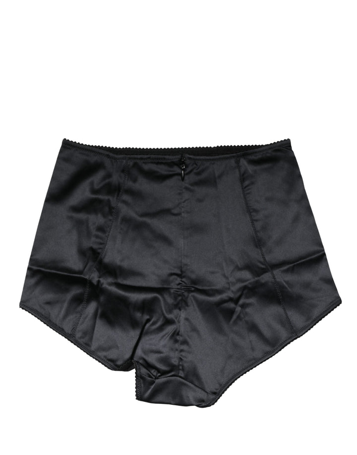 Women’s Dolce &amp; Gabbana Black Silk Blend High Waist Girdle Panty Underwear