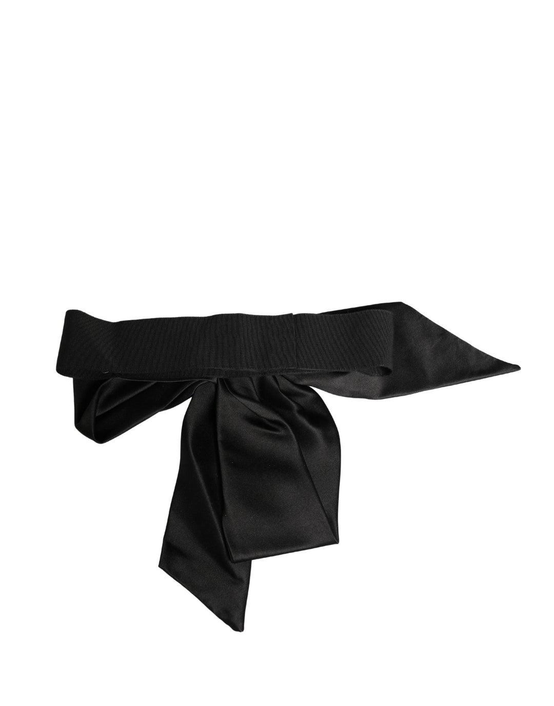 Women’s Dolce &amp; Gabbana Black Silk Satin Sash Wide Waist Women Belt