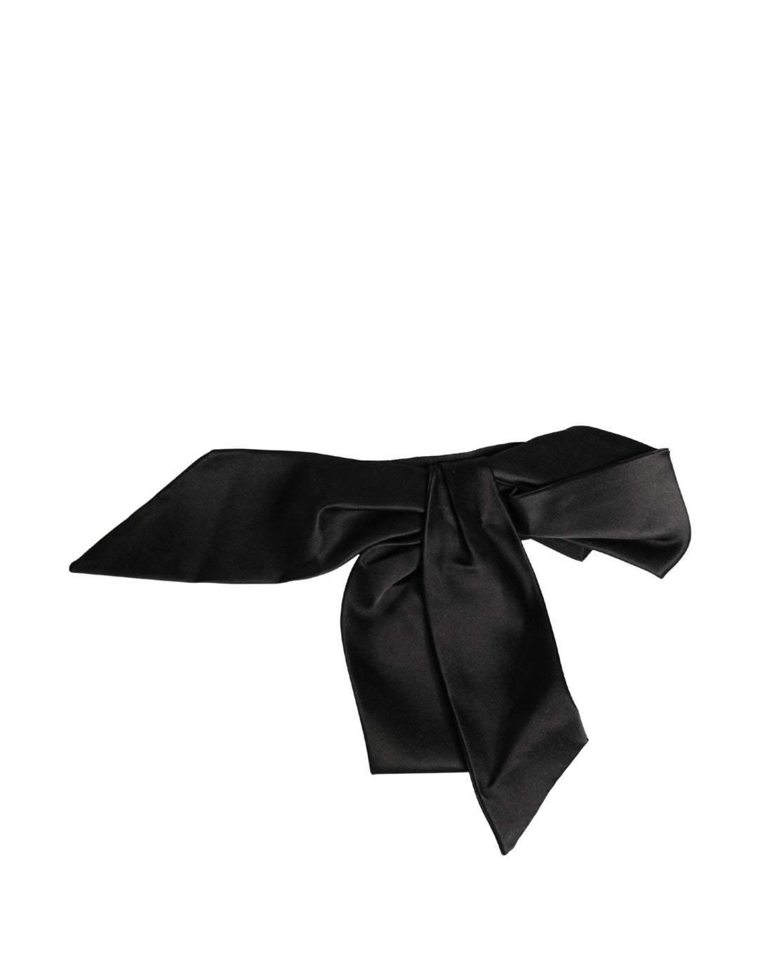Women’s Dolce &amp; Gabbana Black Silk Satin Sash Wide Waist Women Belt