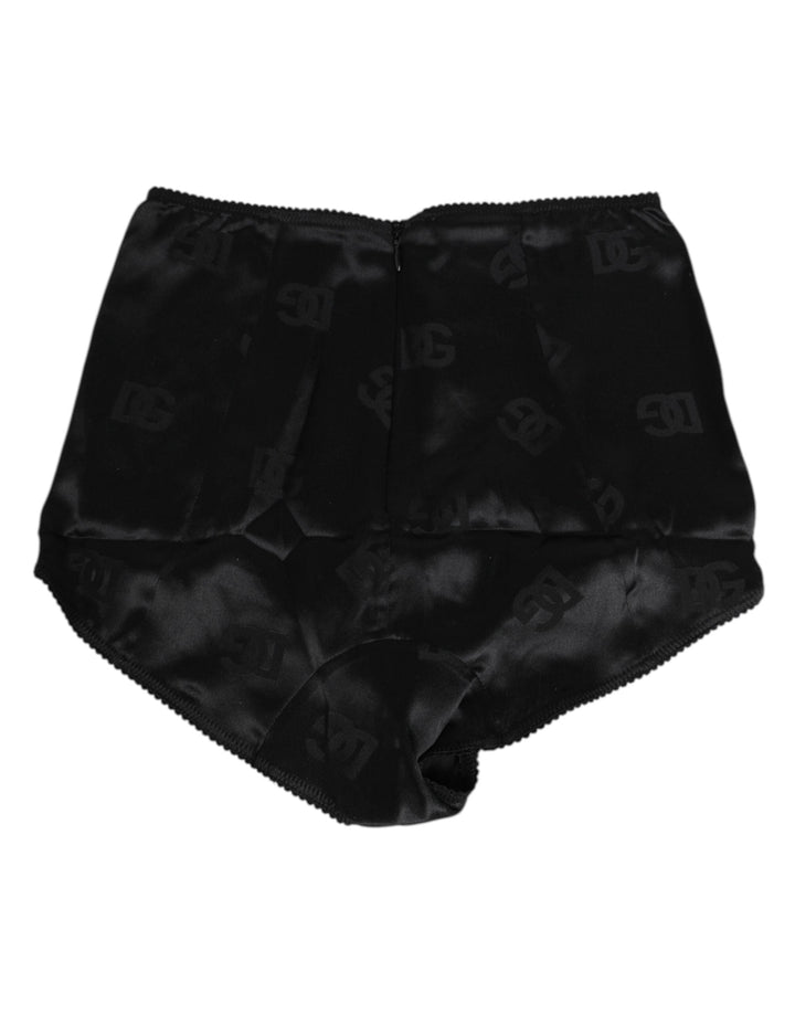 Women’s Dolce &amp; Gabbana Black Silk Stretch High Waist Girdle Underwear