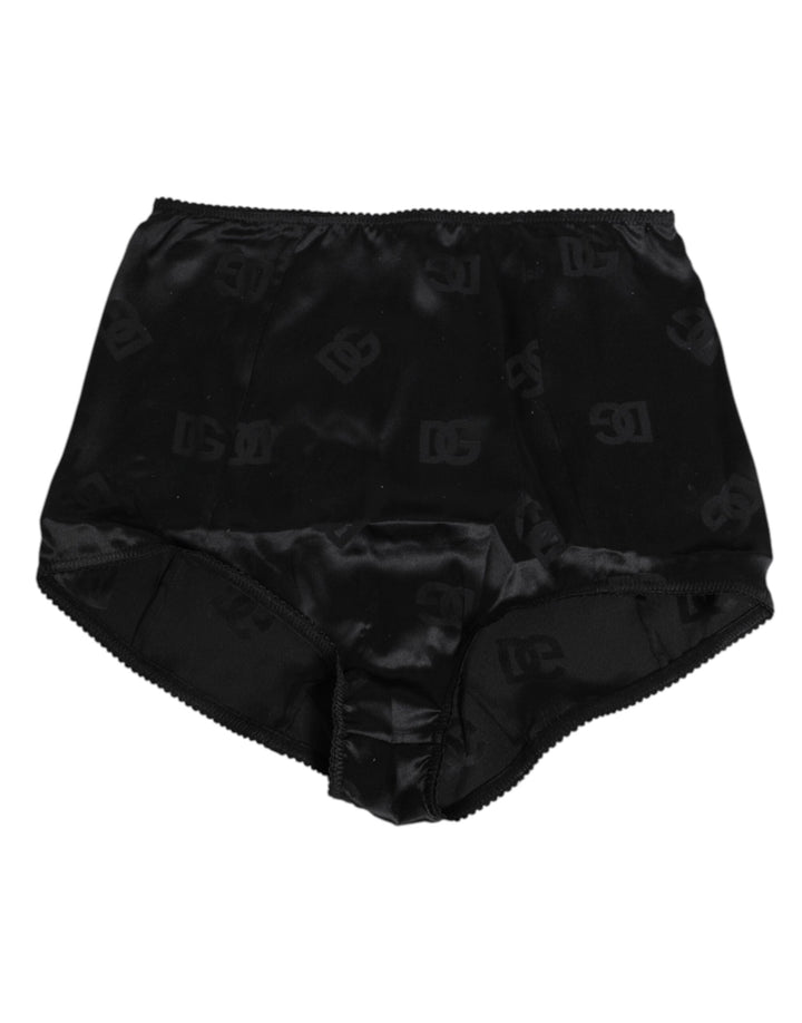 Women’s Dolce &amp; Gabbana Black Silk Stretch High Waist Girdle Underwear