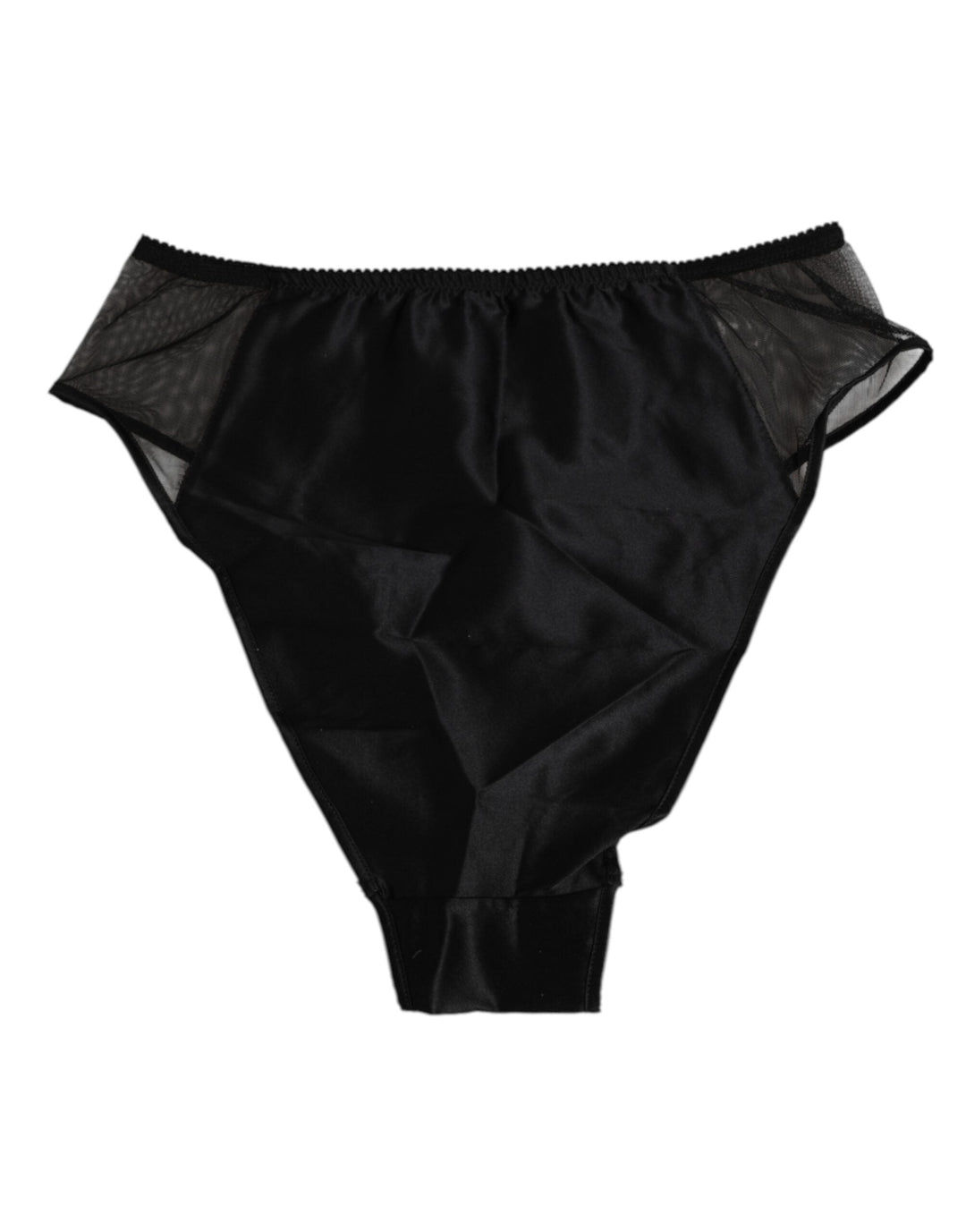 Women’s Dolce &amp; Gabbana Black Silk Stretch High Waist Panty Underwear