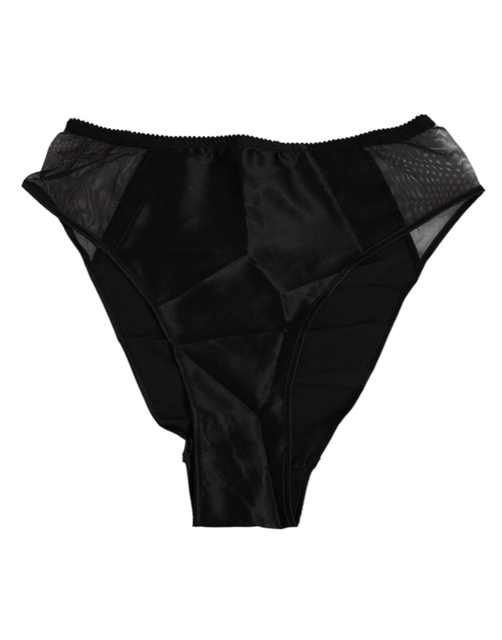 Women’s Dolce & Gabbana Black Silk Stretch High Waist Panty Underwear