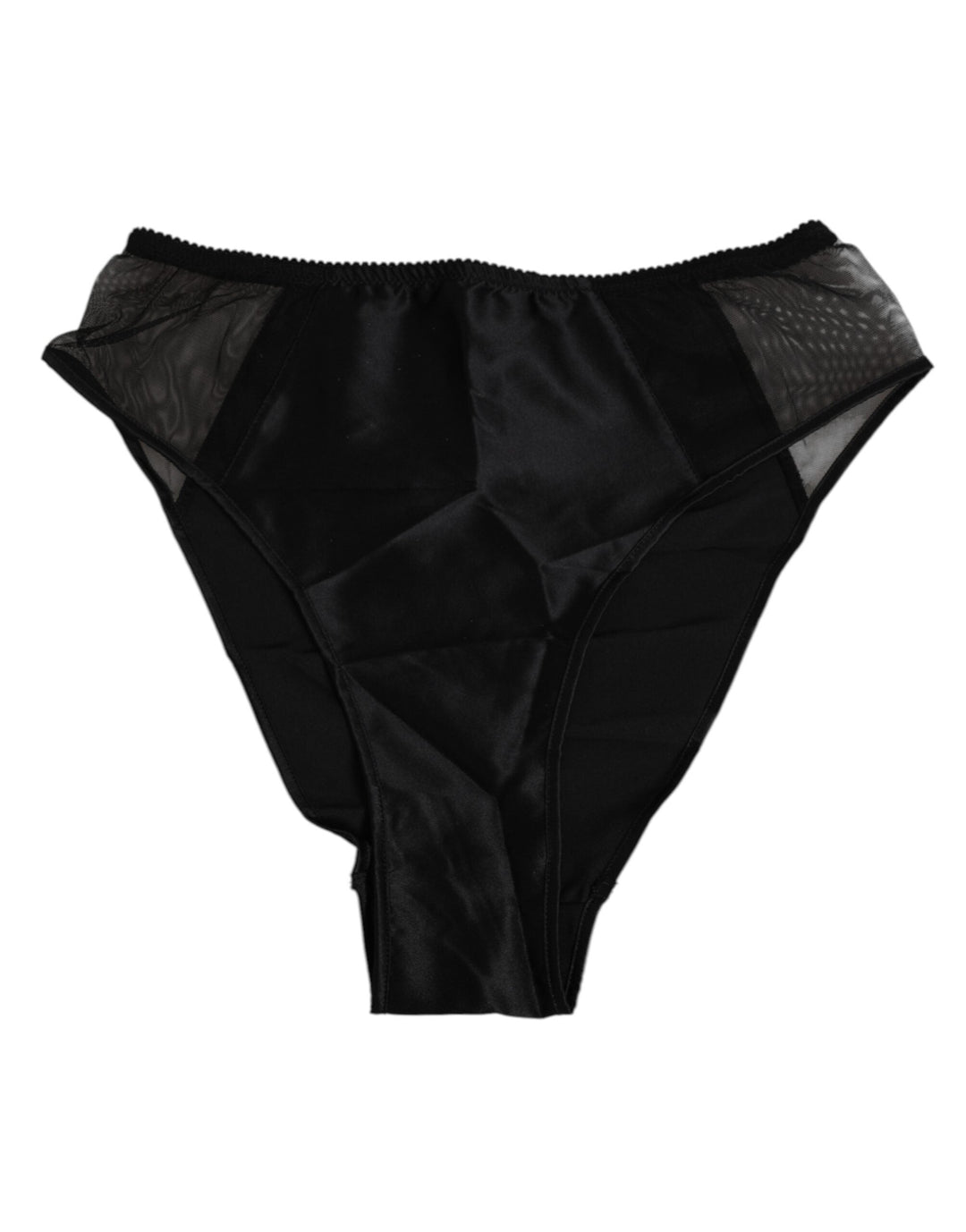 Women’s Dolce &amp; Gabbana Black Silk Stretch High Waist Panty Underwear