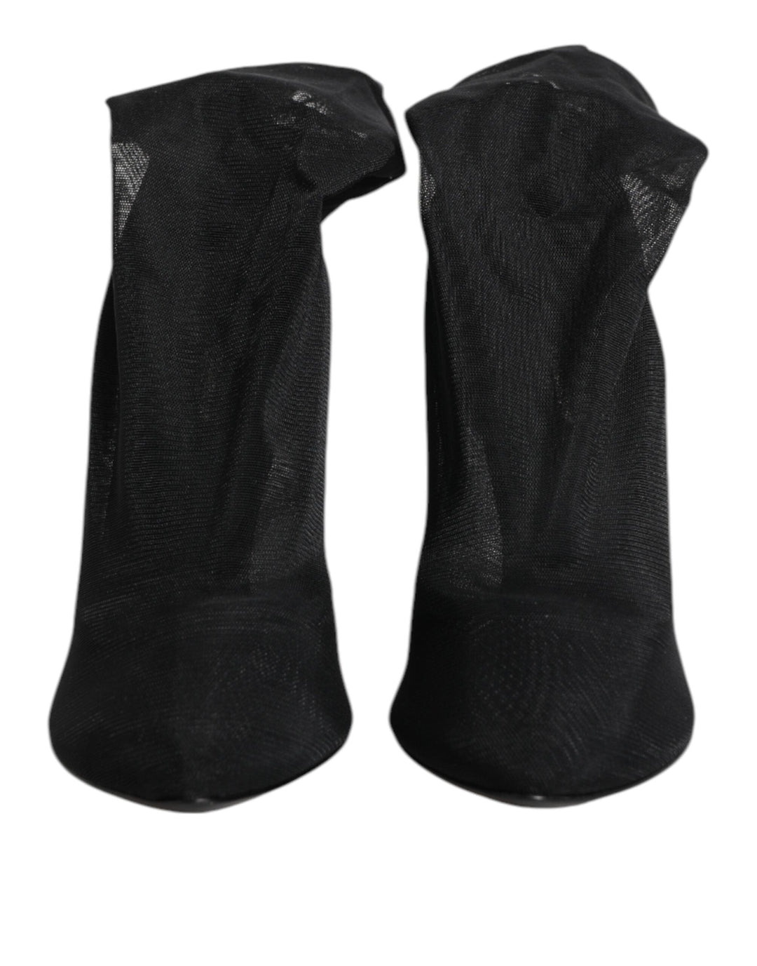Women’s Dolce & Gabbana Black Silk Stretch Mesh Sock Boots Shoes