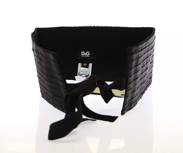 Women’s Dolce &amp; Gabbana Black Silk Womens Waist Cummerbund