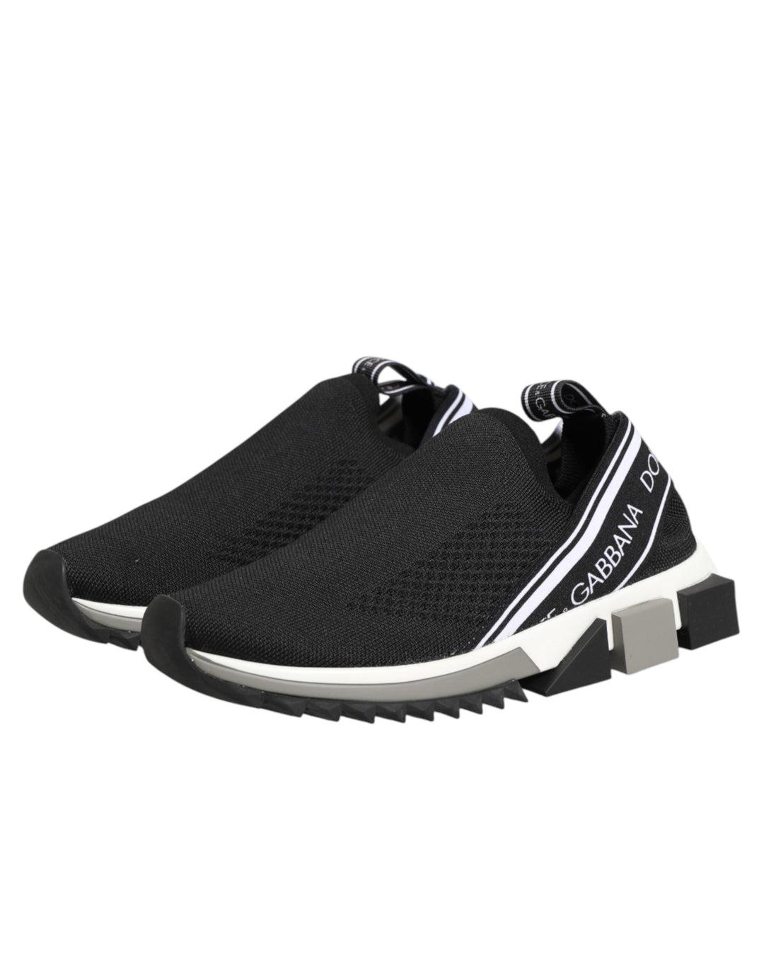 Dolce &amp; Gabbana Black Slip On Sorrento Low Top Sneakers Shoes