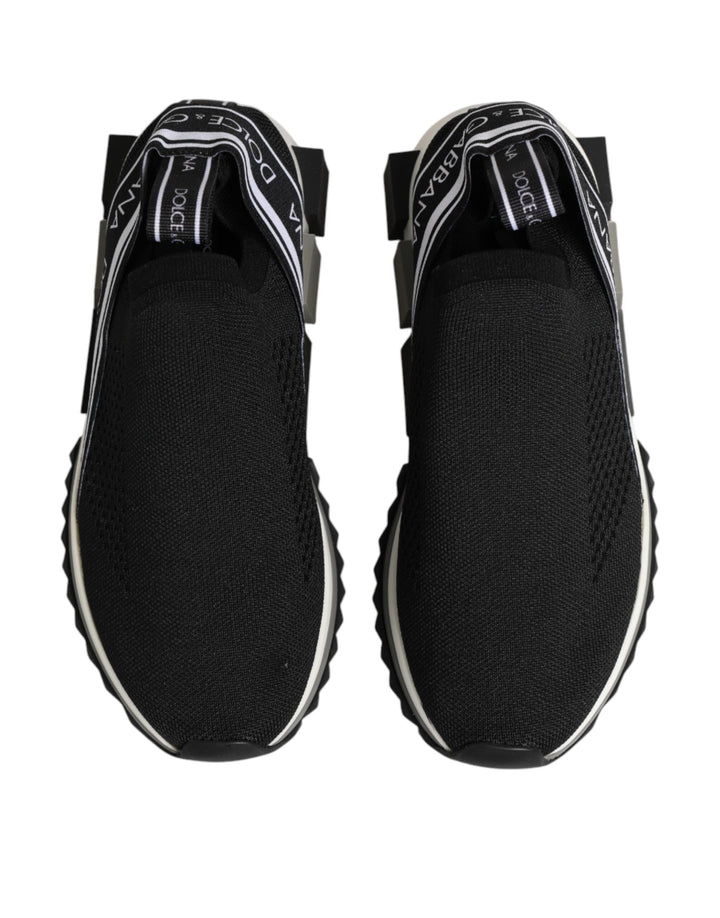 Dolce &amp; Gabbana Black Slip On Sorrento Low Top Sneakers Shoes