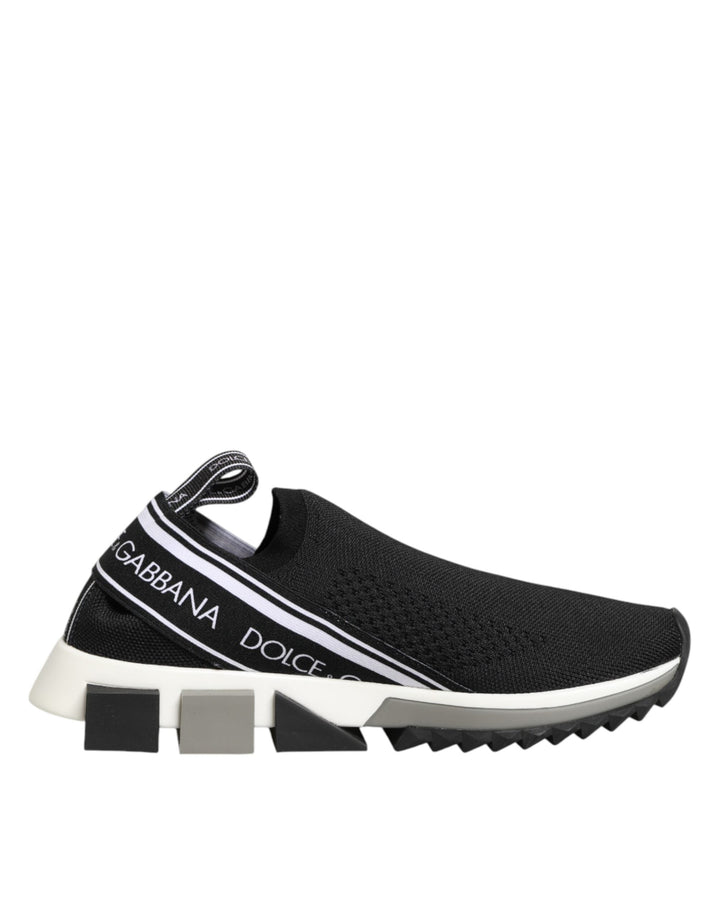 Dolce &amp; Gabbana Black Slip On Sorrento Low Top Sneakers Shoes