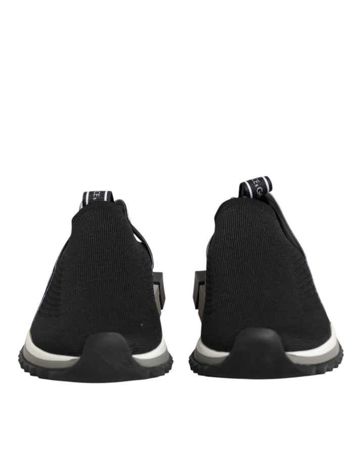 Dolce &amp; Gabbana Black Slip On Sorrento Low Top Sneakers Shoes