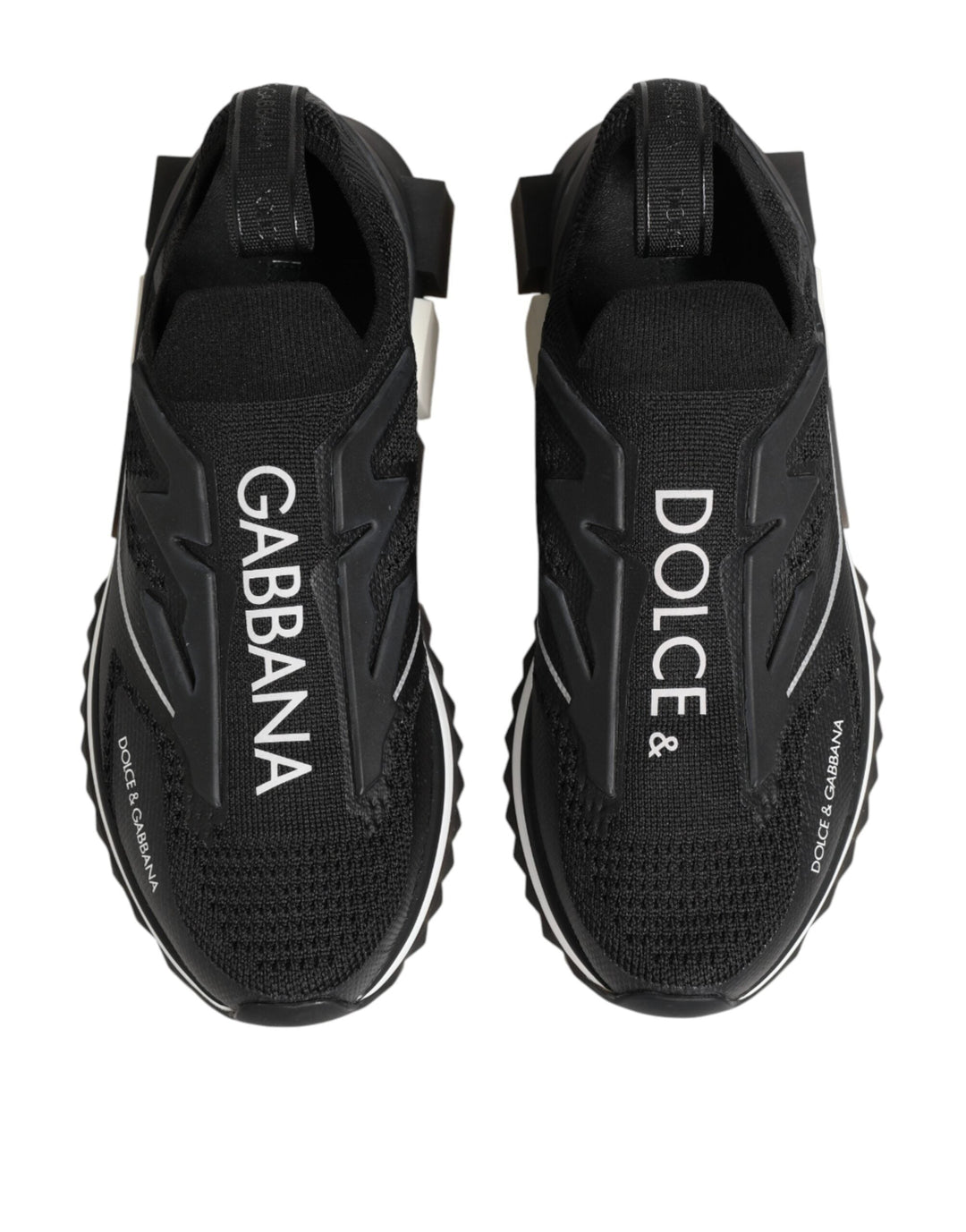 Dolce &amp; Gabbana Black SORRENTO Sport Stretch Sneakers Shoes