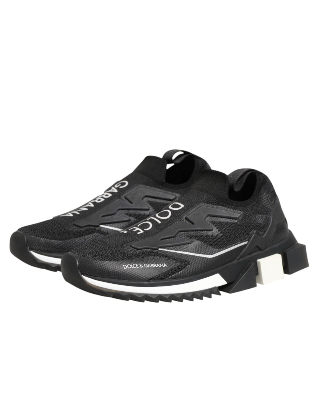 Dolce &amp; Gabbana Black SORRENTO Sport Stretch Sneakers Shoes