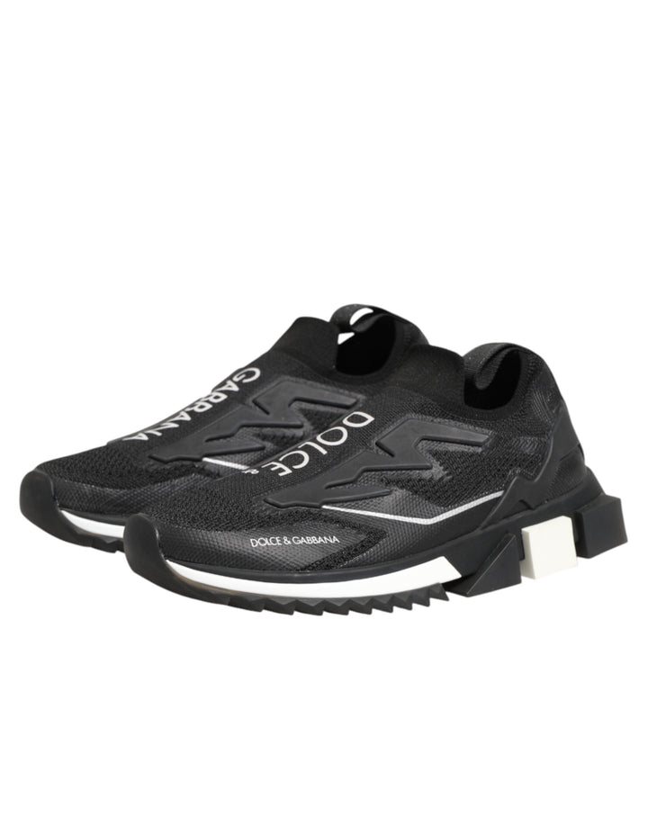 Dolce &amp; Gabbana Black SORRENTO Sport Stretch Sneakers Shoes