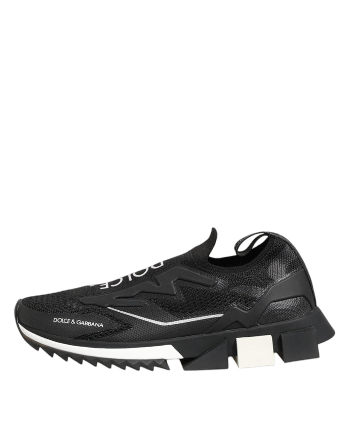 Dolce &amp; Gabbana Black SORRENTO Sport Stretch Sneakers Shoes