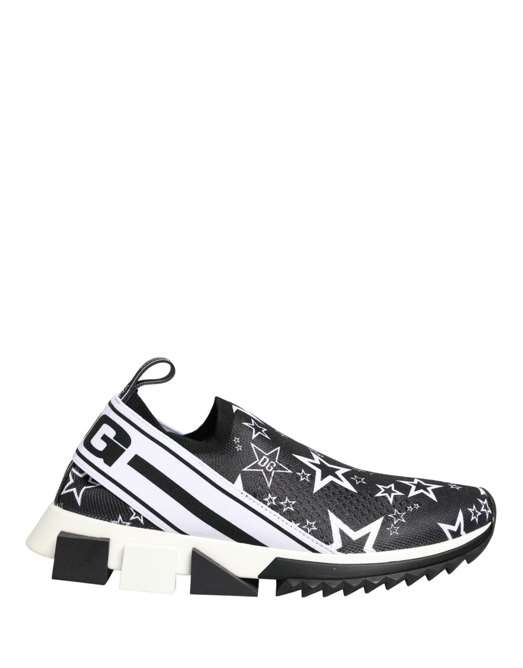Dolce &amp; Gabbana Black Stars Logo SORRENTO Sneakers Shoes