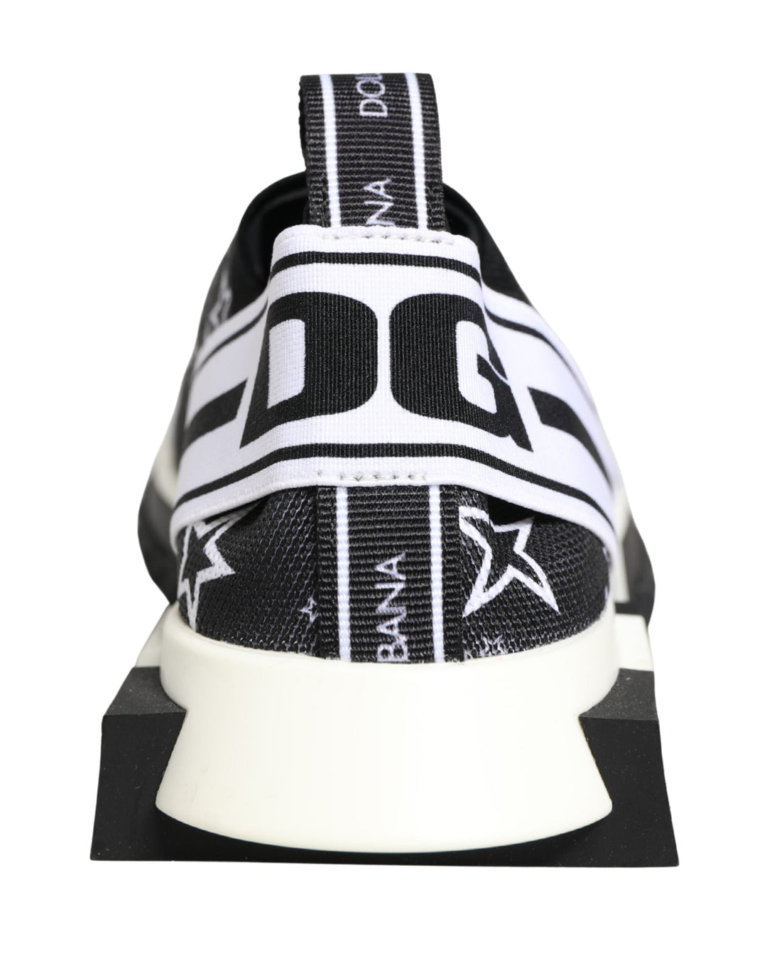 Dolce &amp; Gabbana Black Stars Logo SORRENTO Sneakers Shoes