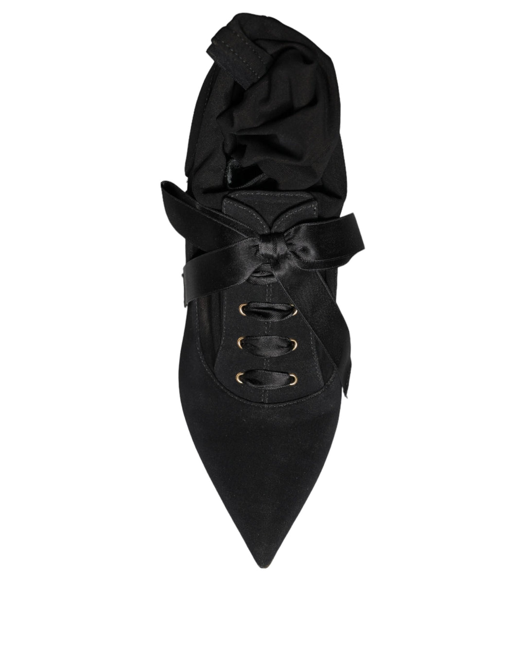 Women’s Dolce &amp; Gabbana Black Stiletto Heels Mid Calf Boots Shoes