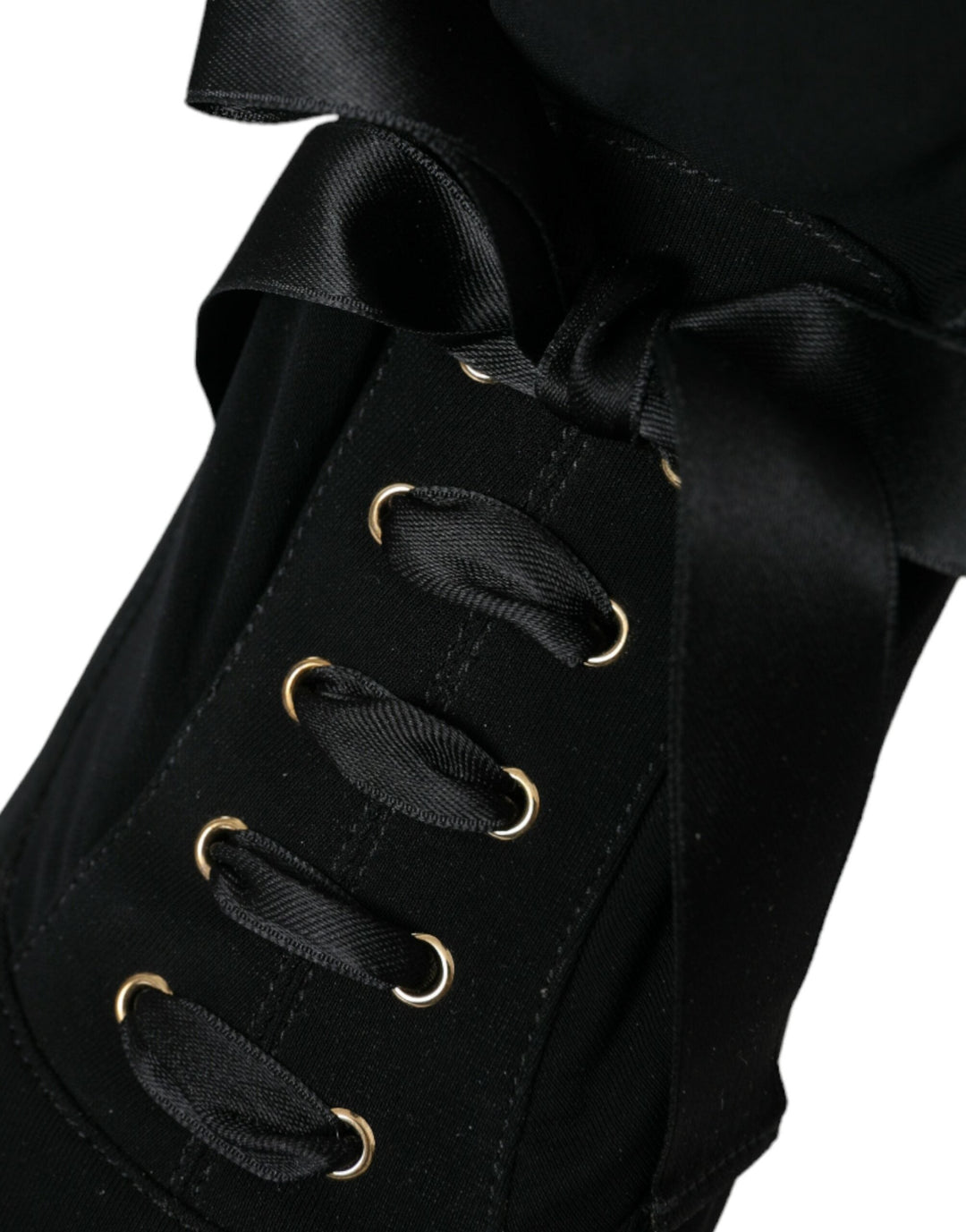 Women’s Dolce &amp; Gabbana Black Stiletto Heels Mid Calf Boots Shoes
