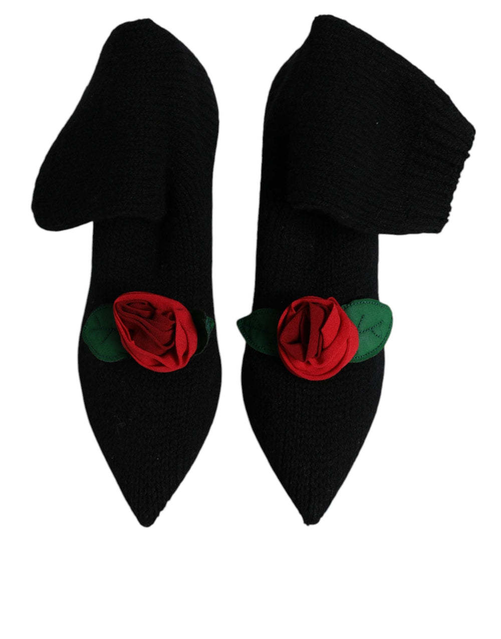 Women’s Dolce & Gabbana Black Stiletto Heels Mid Calf Boots Shoes