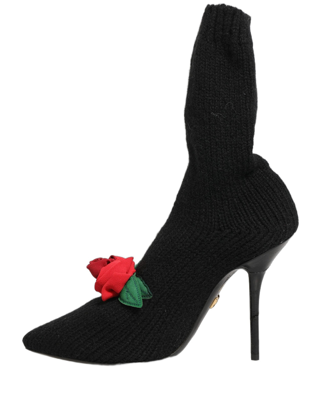 Women’s Dolce &amp; Gabbana Black Stiletto Heels Mid Calf Boots Shoes