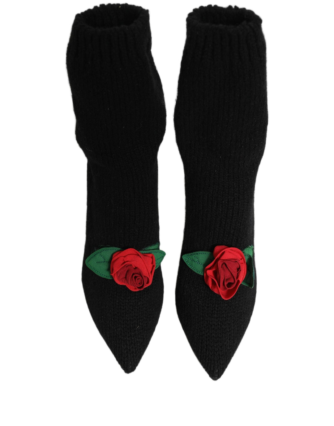 Women’s Dolce &amp; Gabbana Black Stiletto Heels Mid Calf Boots Shoes