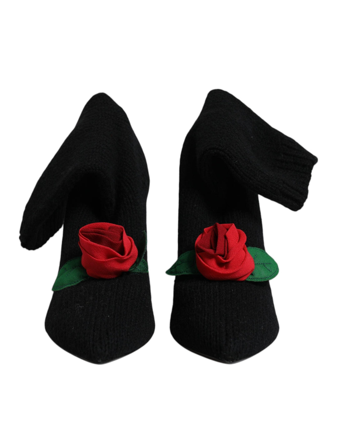 Women’s Dolce & Gabbana Black Stiletto Heels Mid Calf Boots Shoes