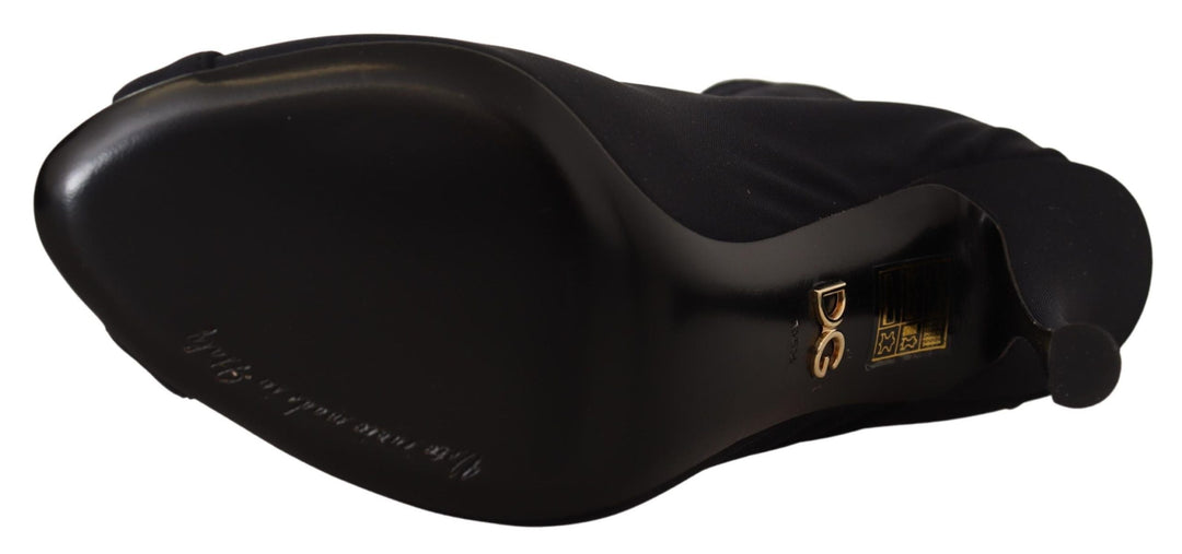 Women’s Dolce & Gabbana Black Stretch Short Ankle Boots Shoes