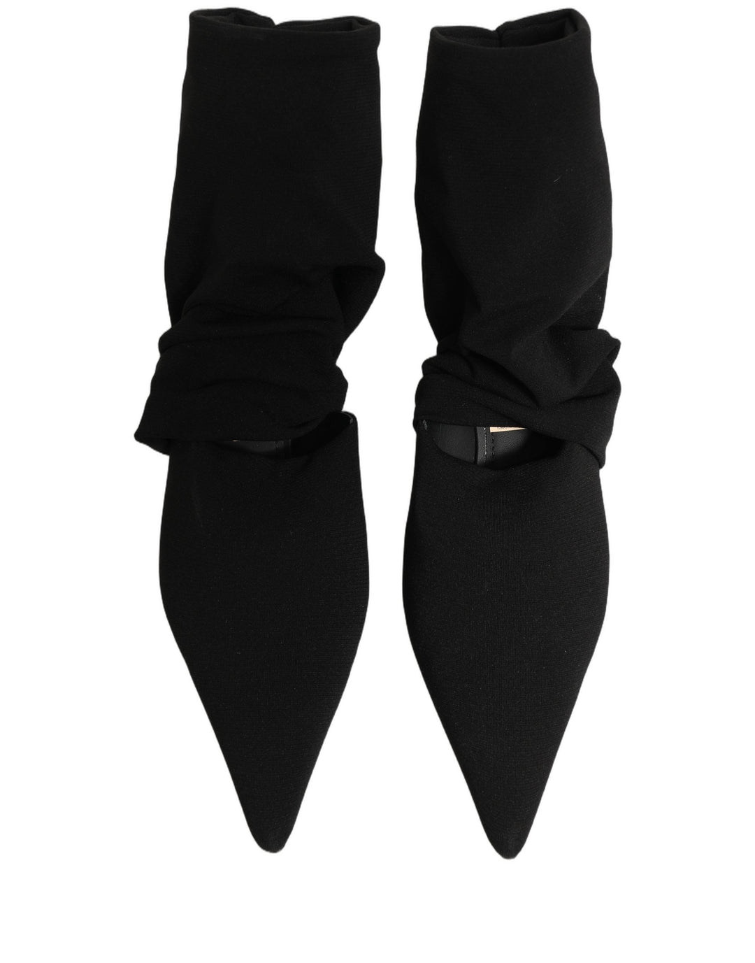 Women’s Dolce &amp; Gabbana Black Stretch Socks Heels Ankle Boots Shoes