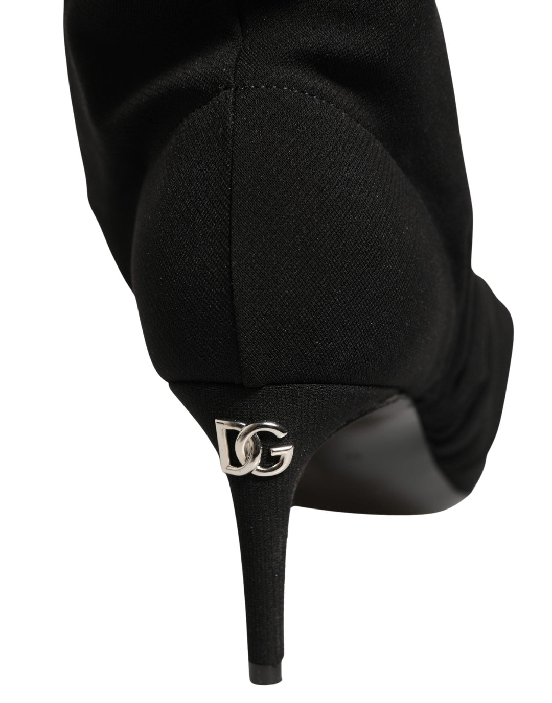 Women’s Dolce & Gabbana Black Stretch Socks Heels Ankle Boots Shoes