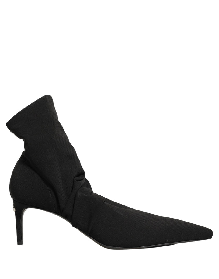 Women’s Dolce &amp; Gabbana Black Stretch Socks Heels Ankle Boots Shoes