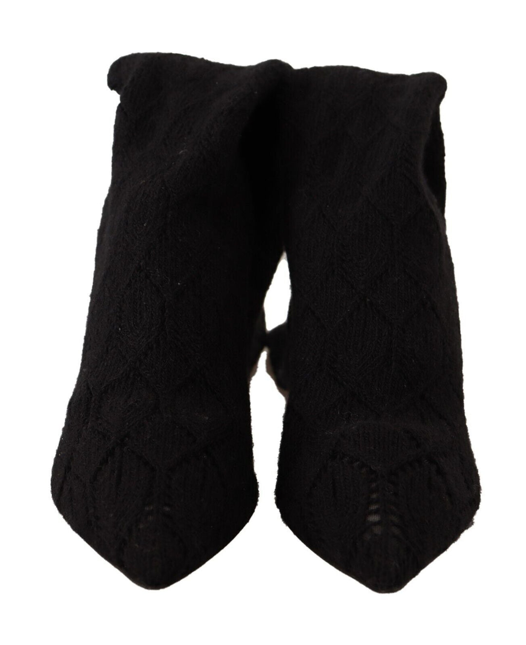 Women’s Dolce & Gabbana Black Stretch Socks Knee High Booties Shoes