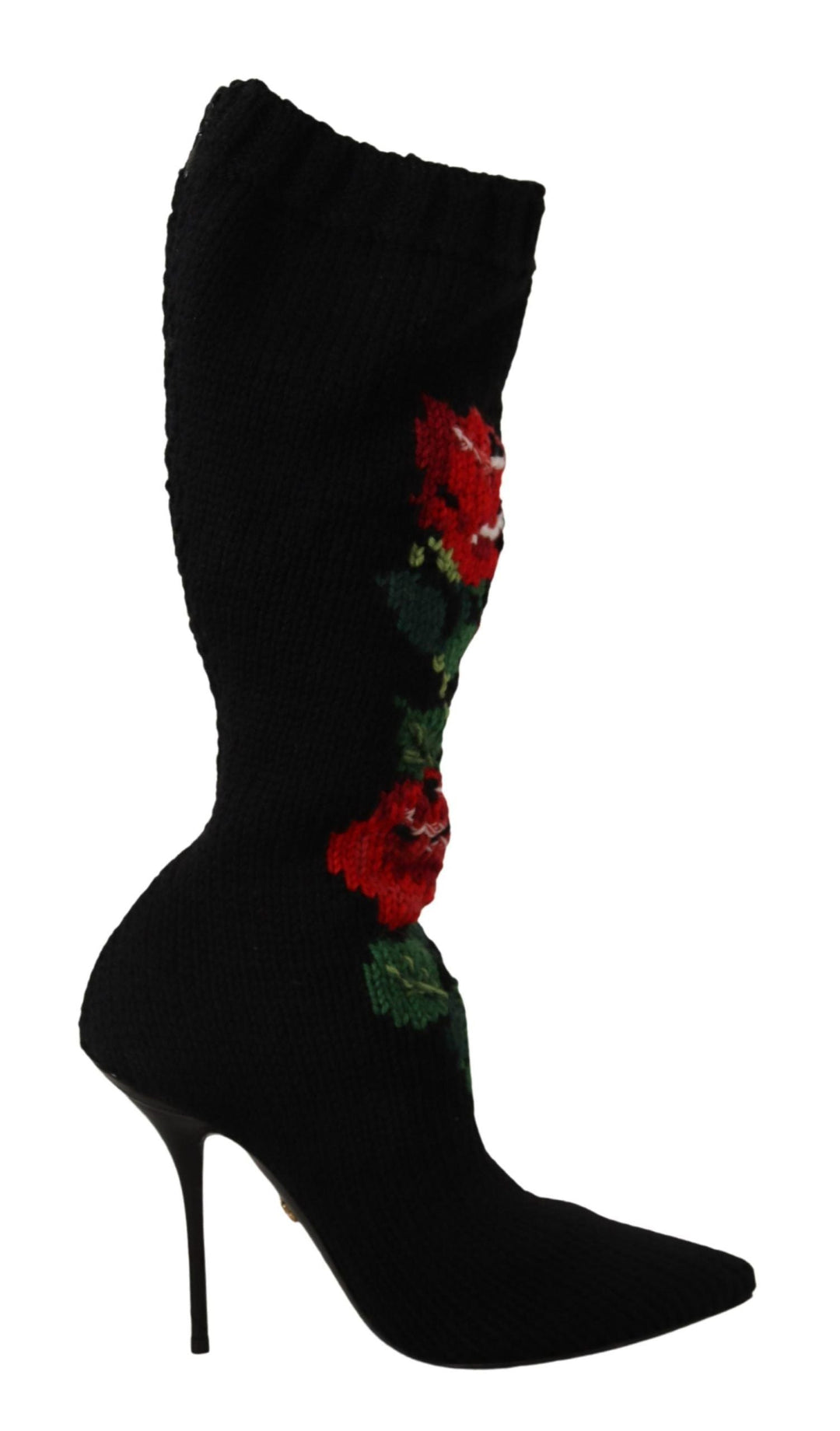 Botas estilo calcetín Dolce Gabbana con rosas rojas, un lujo revelado