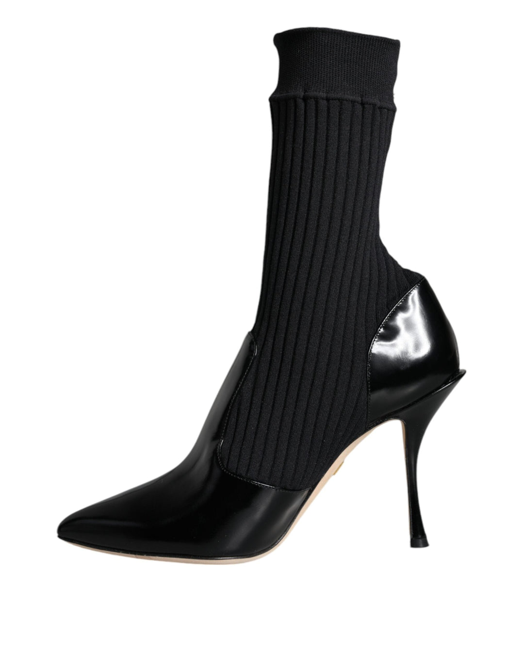 Women’s Dolce &amp; Gabbana Black Stretch Stilettos Booties Socks Shoes