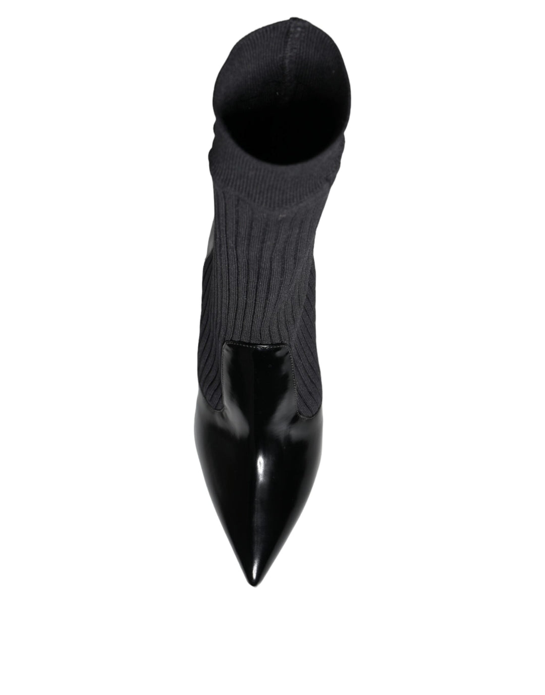 Women’s Dolce &amp; Gabbana Black Stretch Stilettos Booties Socks Shoes
