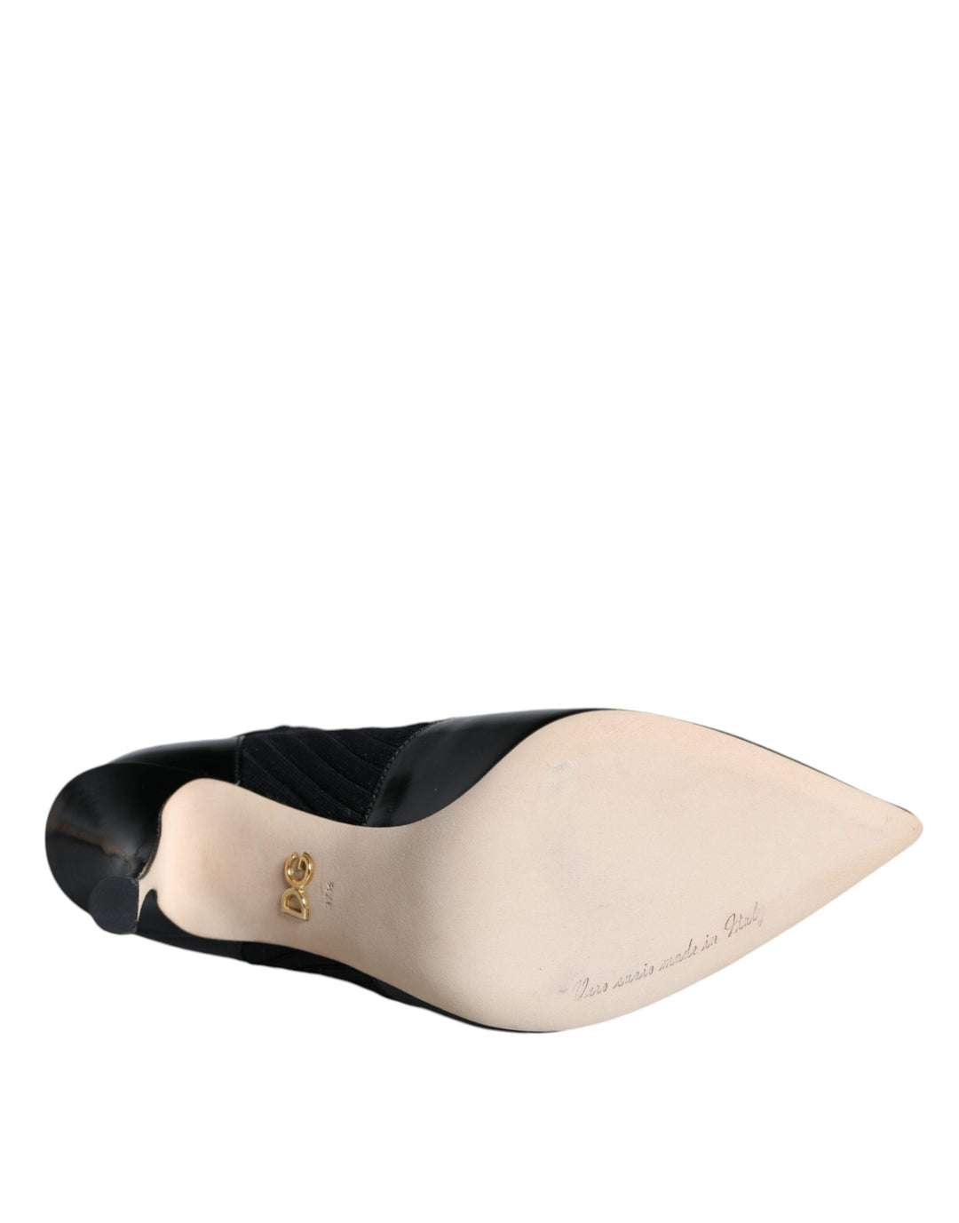 Women’s Dolce &amp; Gabbana Black Stretch Stilettos Booties Socks Shoes