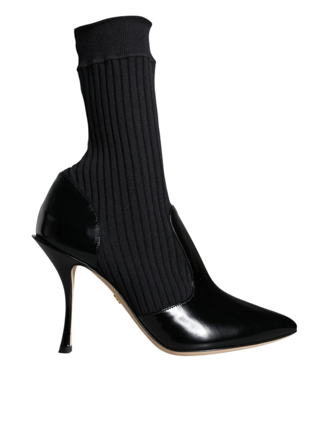 Women’s Dolce &amp; Gabbana Black Stretch Stilettos Booties Socks Shoes