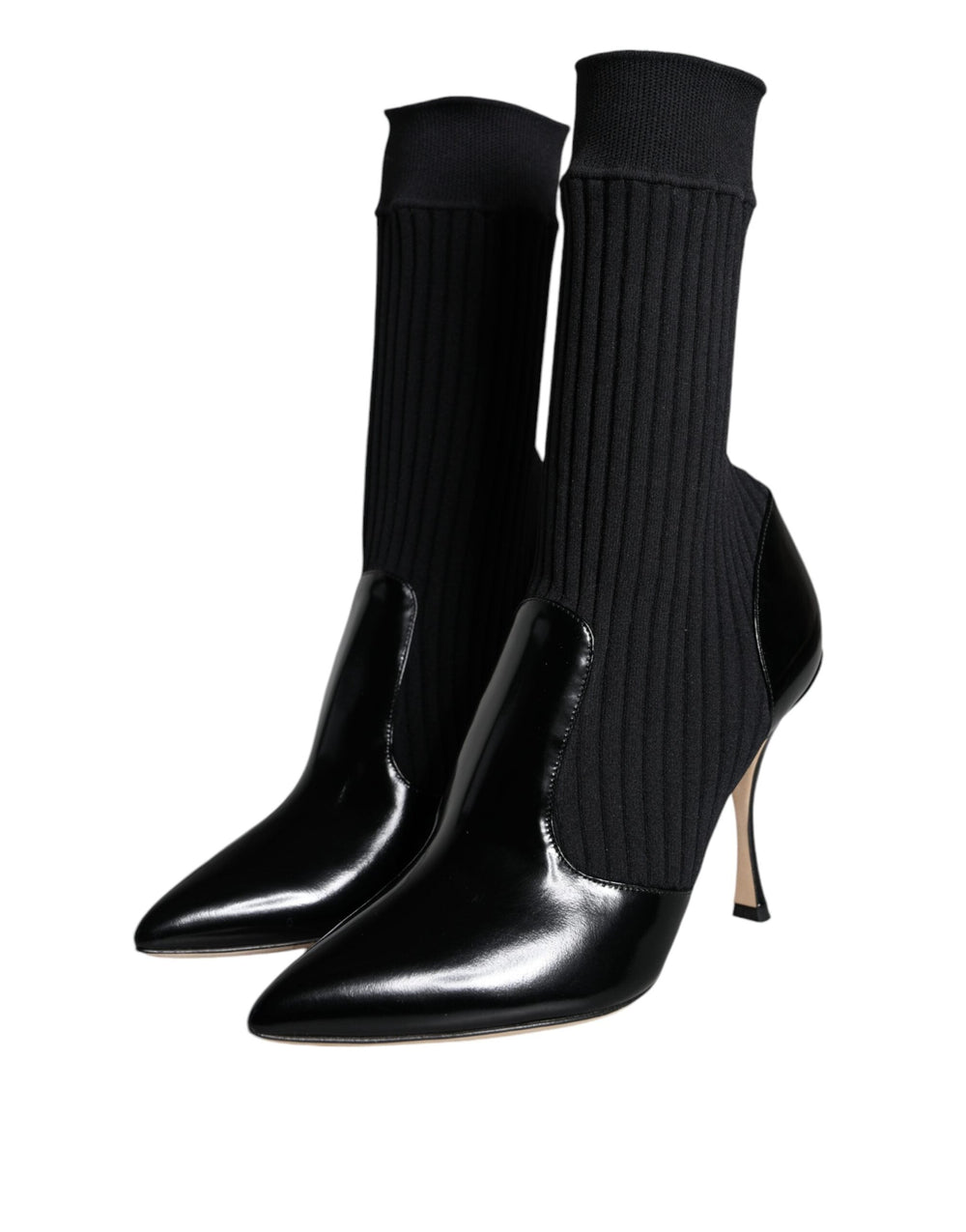 Women’s Dolce & Gabbana Black Stretch Stilettos Booties Socks Shoes