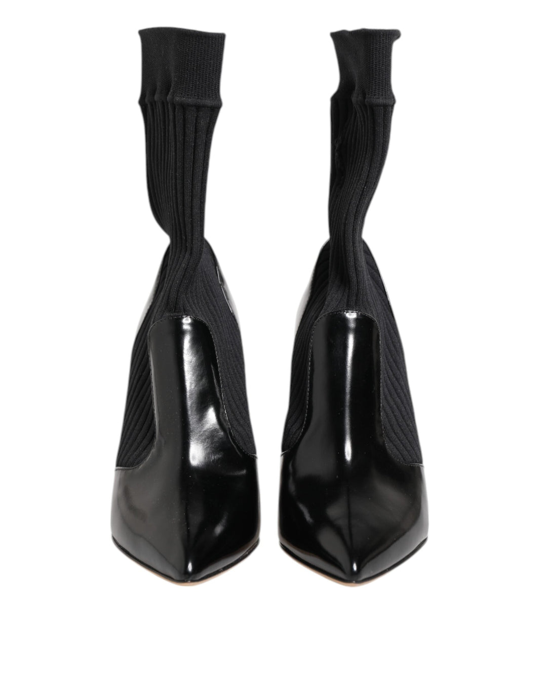 Women’s Dolce &amp; Gabbana Black Stretch Stilettos Booties Socks Shoes