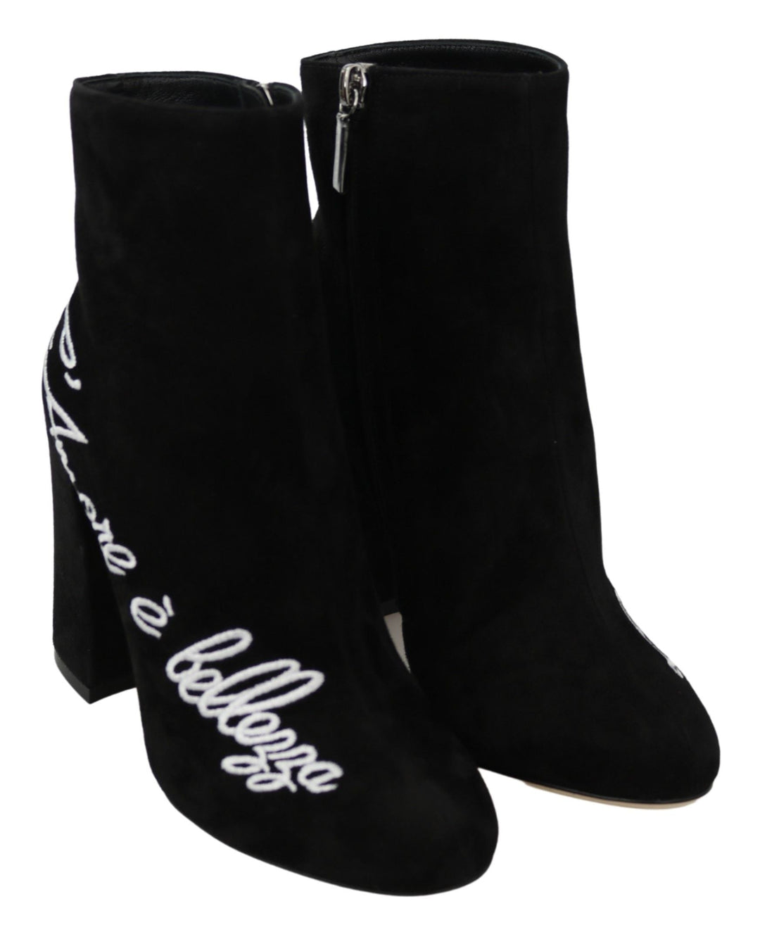 Women’s Dolce &amp; Gabbana Black Suede L’amore E’bellezza Boots Shoes
